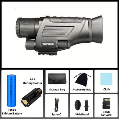 5X Magnificação Óptica Monocular de Visão Noturna com Iluminador Infrarelho