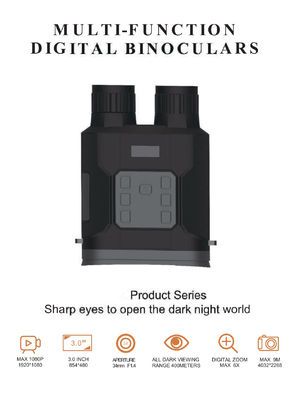 Visão Noturna Binóculos IR Iluminação 1,5m-400m 1080P 850NM LED 256GB Dia Noite