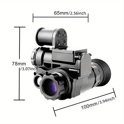120x80x59mm Capa Militar Montada Óculos de Visão Noturna Wifi IR 1080p Hd