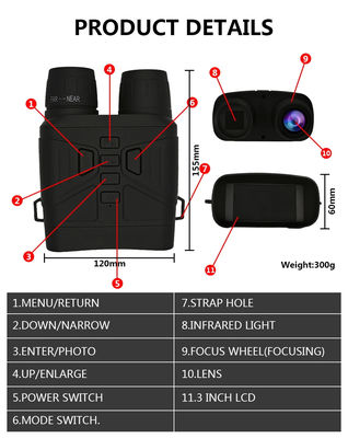 Telescópio de Visão Noturna Binocular NV4000 Óculos de Longo Alcance Digital Infravermelho