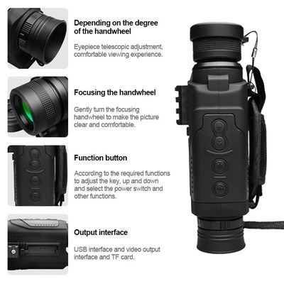 Telescópio Binoculares Visão Noturna 200m Visão Noturna Disposição monocular 190x83x56mm