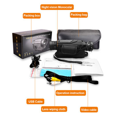 Telescópio Binoculares Visão Noturna 200m Visão Noturna Disposição monocular 190x83x56mm
