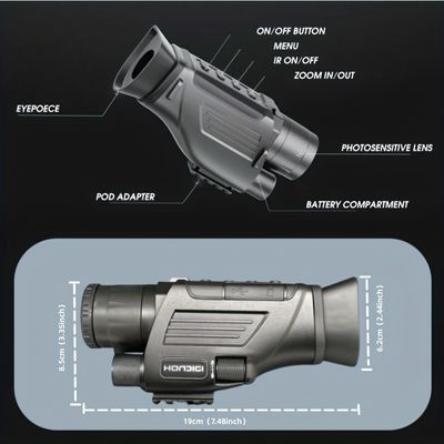 390G Visão noturna Óculos de visão monocular Caça ao ar livre e observação da vida selvagem
