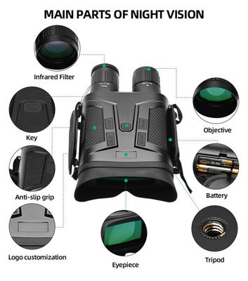Questão Militar Óculos de Visão Noturna Nv800s 64g 800m Telescópio Digital Binocular de Caça