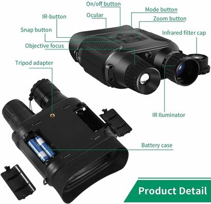 Dia e Noite Binoculares LCD Display 3,5 a 7x Magnificação
