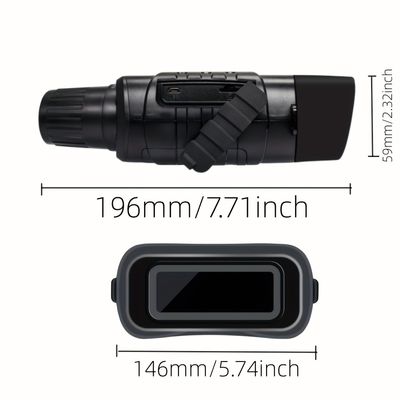 Câmera digital de caça binocular de ampliação 4X com visão noturna IR 720P e zoom 5X