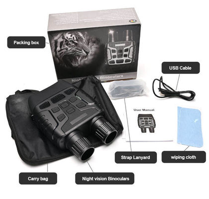 Câmera digital de caça binocular de ampliação 4X com visão noturna IR 720P e zoom 5X