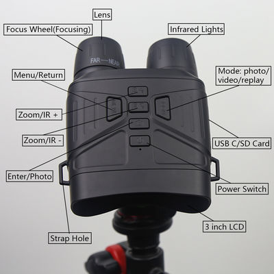 5x Zoom Óptico Nv4000 Caça Digital Visão Noturna Binóculos Câmera Telescópio Alcance