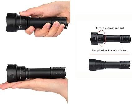 1 Baterias de polímero de lítio Necessárias Desagrupadas 850nm LED Zoom Capaz IR Tocha de lanterna