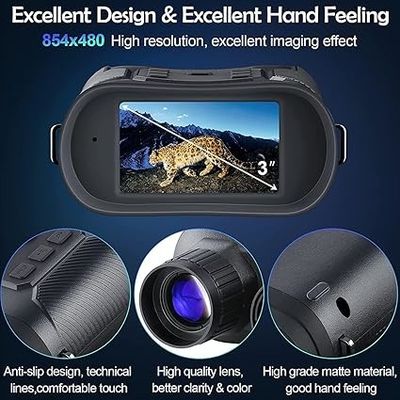 Sensor de calor Binoculares de visão diurna e noturna com câmera SD Card 4K