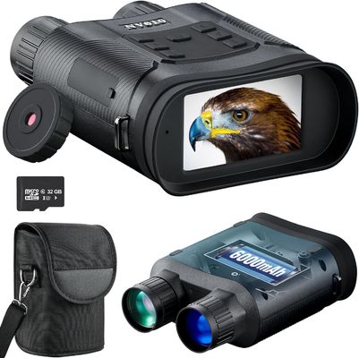 Sensor de calor Binoculares de visão diurna e noturna com câmera SD Card 4K