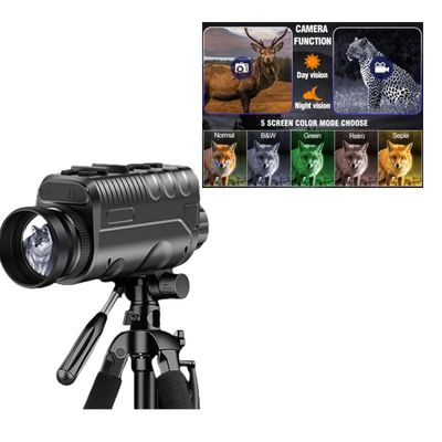 Óculos de visão noturna 6X Magnificação digital Ajustável 34MM Objetivo Lente 854 * 480 Resolução