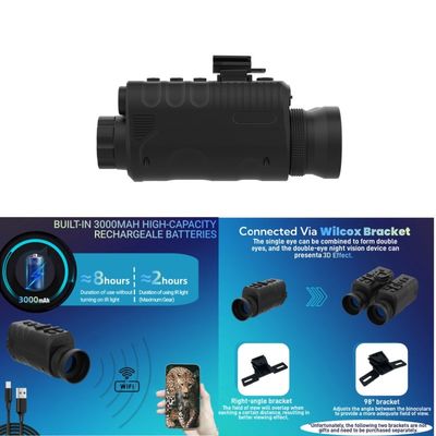 6X Magnificação Digital Óculos de Visão Noturna 1080P Resolução de vídeo 256GB Mídia de armazenamento