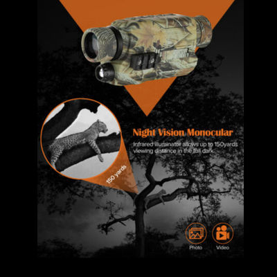 5X aumento óptico Monocular de visão noturna para observação de vida selvagem ao ar livre