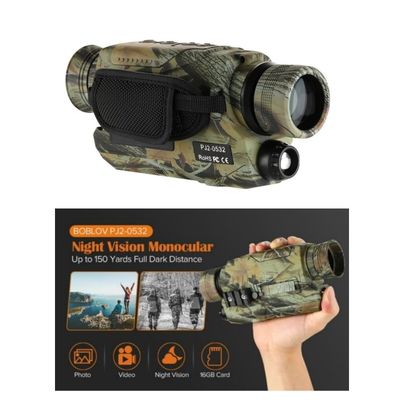 5X aumento óptico Monocular de visão noturna para observação de vida selvagem ao ar livre