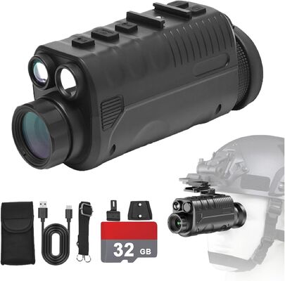 NVG40 Digital Night Vision Monocular with 4K Video Dual IR Illumination and Helmet Mounted for Hunting and Tactical Use
